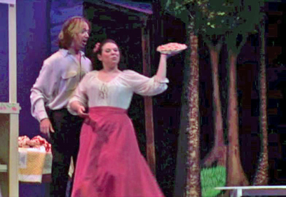 Anthony eyes Marie carrying a cherry pie